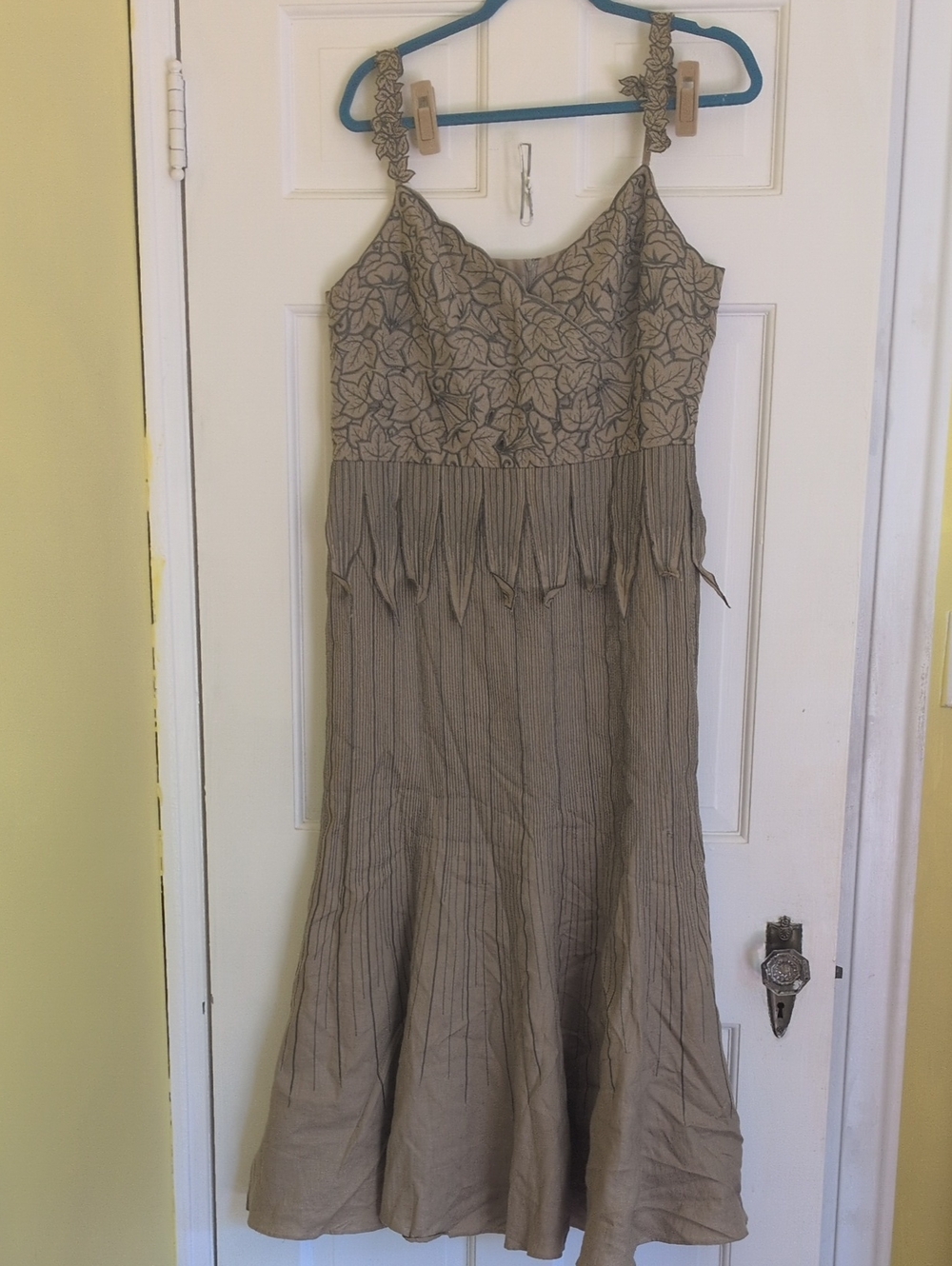J Song Vintage Embroidered Linen Fairy Dress